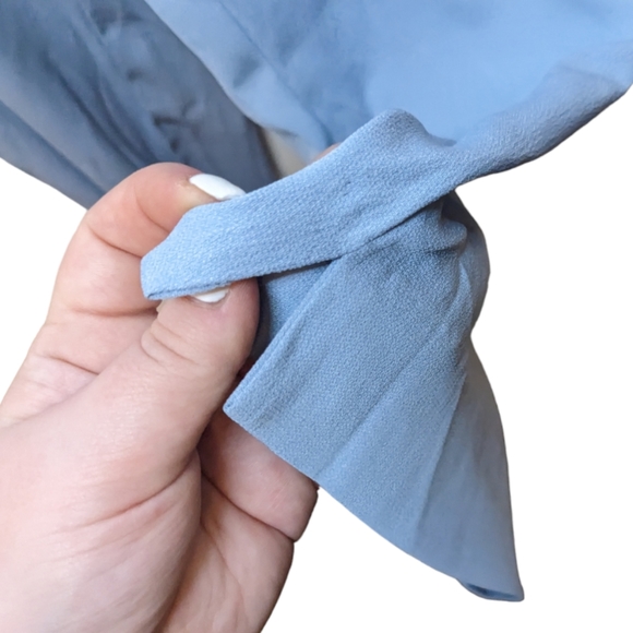 Zara Basics Women's Tie-Waist Lightweight Blue Pants 💙 - Picture 8 of 16